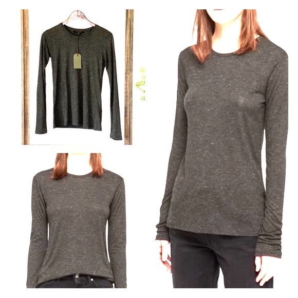 All Saints Tops - Allsaints | Esme Shimmer Long Sleeve Tee | NWT